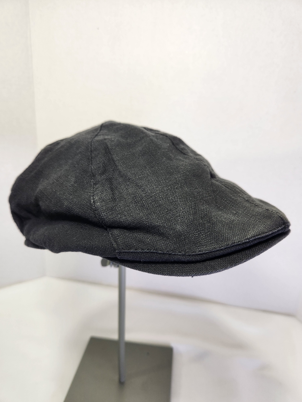 Black Newsboy Cap Hat S/M Classic Cabbie Gatsby Flat Cap Unbranded Vintage Style
